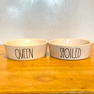 Rae Dunn Pet Food/Water Bowls
